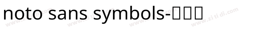 noto sans symbols字体转换
